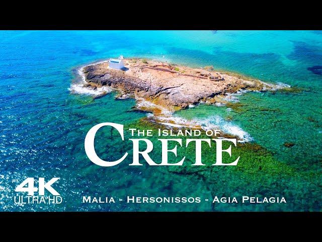 [4K] CRETE 2024  4 HOUR Drone Aerial of Hersonissos Malia & Agia Pelagia | Greece Kreta Creta