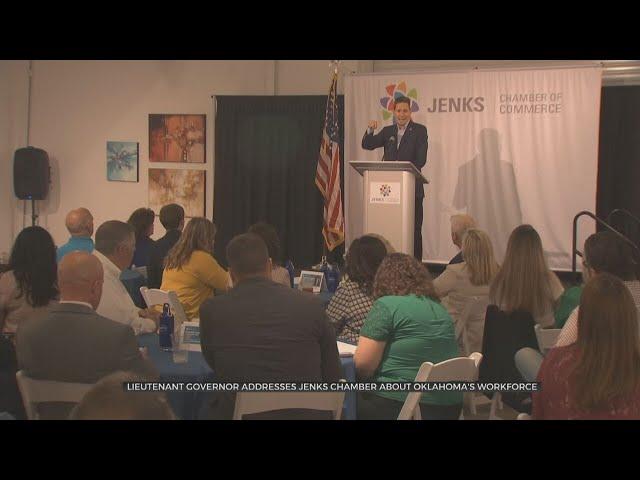 Lt. Governor Matt Pinnell Addresses Jenks Chamber About Oklahoma's Workforce