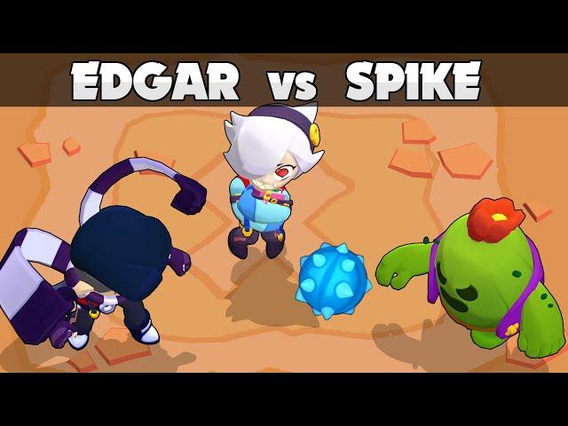  EDGAR vs SPIKE  1VS1  Brawl Stars