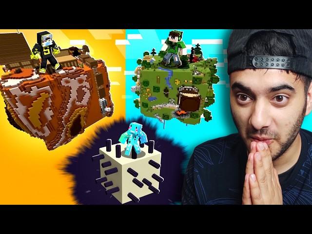SURVIVING 100 DAYS in a CUBE UNIVERSE Minecraft [ft. Friends]
