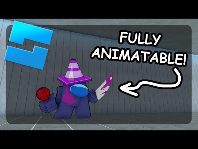 Grey Crewmate FULLY ANIMATABLE RIG! (ROBLOX Studio)