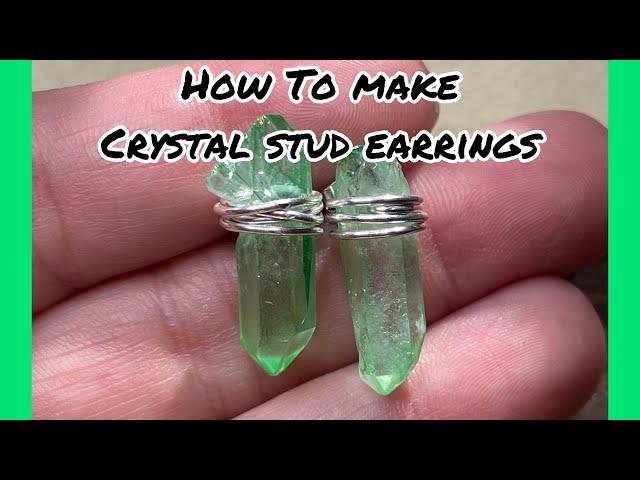 How to make crystal stud earrings