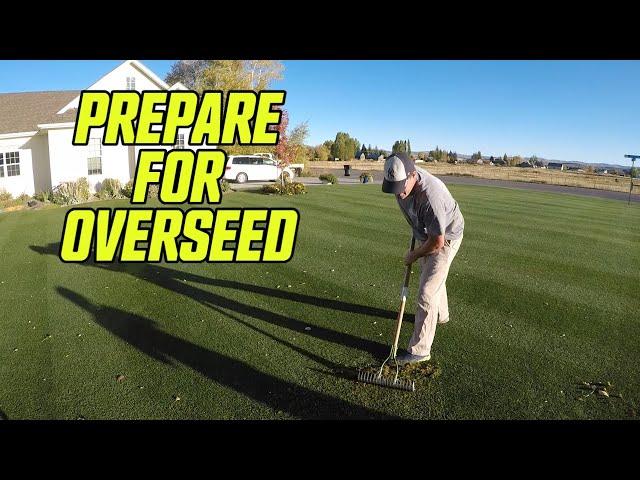 Preparing the lawn for OVERSEED