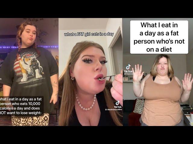 What I Eat In A Day As A Fat Person Not On A Diet | Fat Acceptance TikTok Compilation