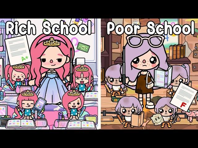 Poor School VS Rich School ️ Princess School | Sad Story | Toca Boca | Toca Life World