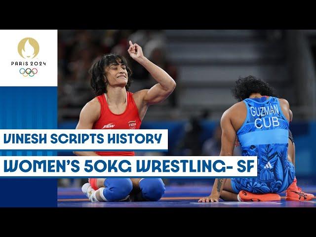  Vinesh storms in women's wrestling freestyle 50kg final | Paris 2024 highlights