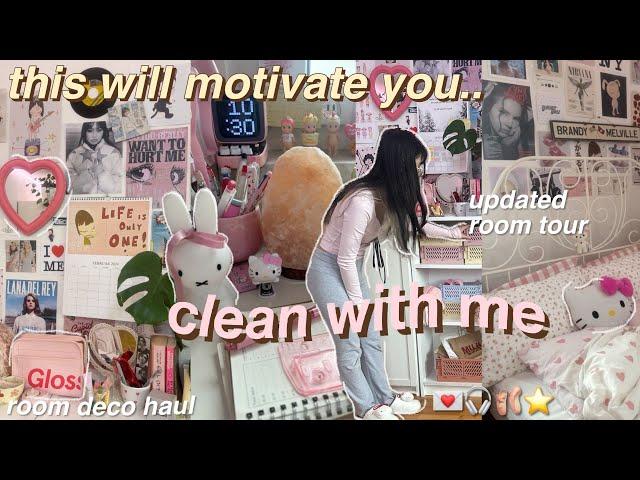  DEEP CLEAN with me + updated ROOM TOUR -new decor, organizing, new year reset (this is ur sign..)