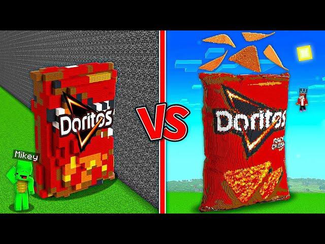 JJ vs Mikey : NOOB DORITOS Mikey vs CHEATER JJ Building Battle in Minecraft ?! - Maizen JJ Mikey!