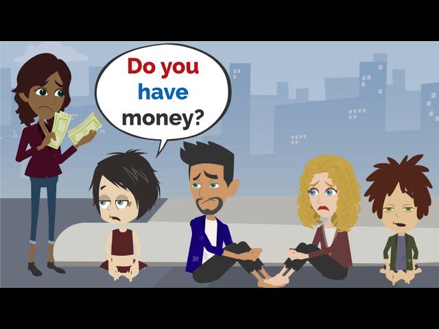 Lisa's whole family is HOMELESS ... | Basic English conversation | Learn English | Like English