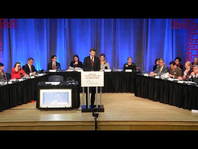 VIDEO -  Reasons for City of Vancouver Special Council meeting