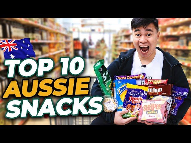 TOP 10 AUSTRALIAN SNACKS - SUPERMARKET EDITION | Australian Food Series 