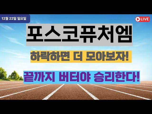 포스코퓨처엠-하락하면 더 모아보자! 끝까지 버텨야 승리한다!