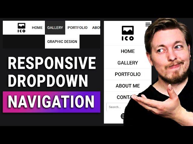 Easy Responsive Dropdown Navigation for Beginners with HTML & CSS | Responsive Web Design Tutorial