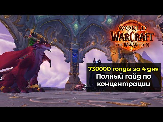 730000 голды за 4 дня. Реализация концентарии во многих профессиях | World of Warcraft: TWW 11.0