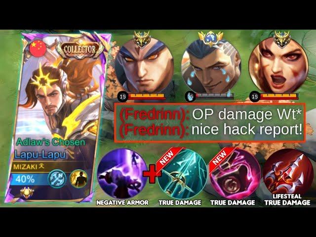 LAPU-LAPU NEW TRUE DAMAGE ONE SHOT BUILD 2024 TO BEAT META HERO (BEST BUILD)