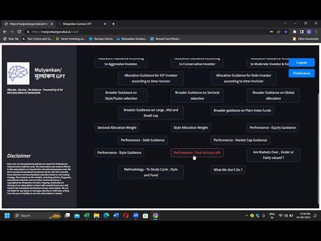 ( Hindi )Mulyankan Gpt : India's First Custom Made AI for MFD/RIA backed by Data Science.