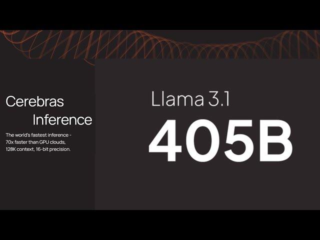 Llama 3.1 405B with 969 Tokens/s - Cerebras Inference Custom Built Chips