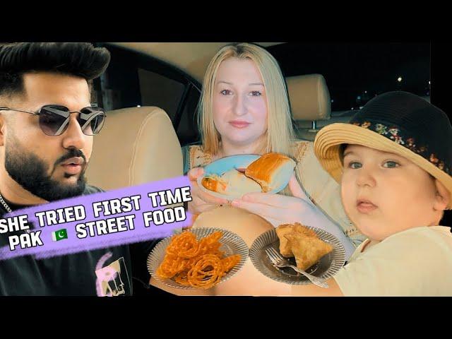 She Tried First Time Pakistani  Street Food  | Zeeshan Jutt | Vlog