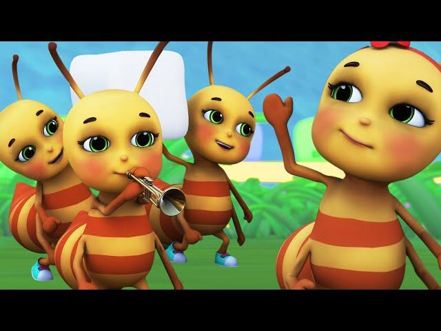 Ants go marching one by one 2 | kids cartoon | Blue Fish Baby Songs & Nursery Rhymes - 4K 2024