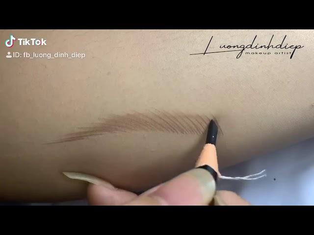 Hướng dẫn cách vẽ lông mày phẩy sợi, by Lường Đình Điệp makeup artist