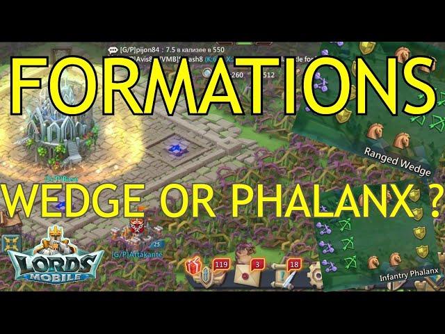 What formation to use, PHALANX or WEDGE? Lords mobile tips and tricks for attacking and defending!