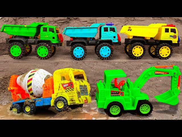 Concrete mixer truck, Excavator excavator, Rescue, Sand truck accident P2