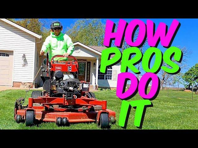 How To Do A Professional Lawn Care Service Start To Finish (MOW LIKE A PRO)