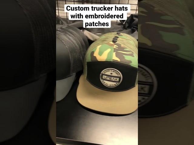 Custom trucker hats with embroidered patches