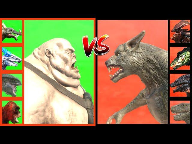 KAIJU TOURNAMENT: Werewolf VS Ogre VS Shimo VS King Titan VS Mechagodzilla VS Godzilla in ARBS