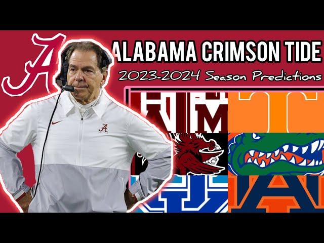 Alabama Crimson Tide SEC NCAAF 2023-2024 Schedule Predictions