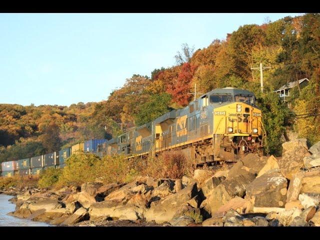 HD: Fall Folliage on CSX's River Line! 10-26-13.