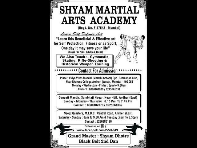 SHYAM MARTIAL ARTS ACADEMY 32:02