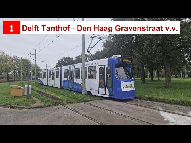  Tram 1 | Delft Tanthof - Den Haag Gravenstraat v.v. | HTM GTL8 3111 Ikea tram | 2024