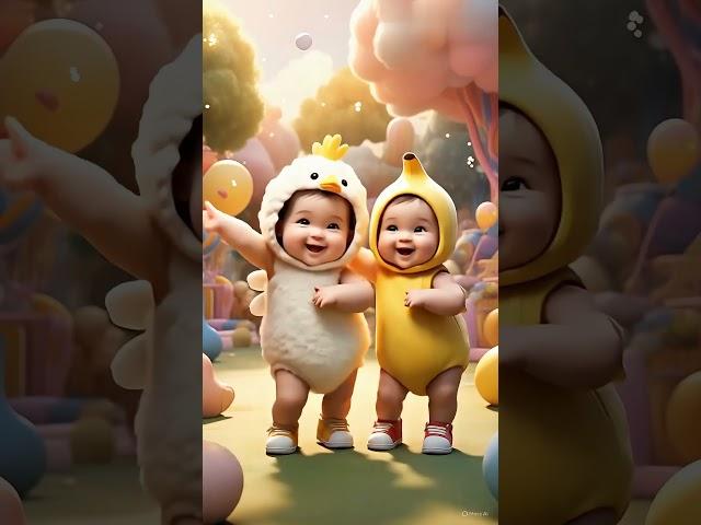Chicken and Banana Funny Dance – Viral Cartoon Short  #funny #cartoonshorts #dance #ai #trending