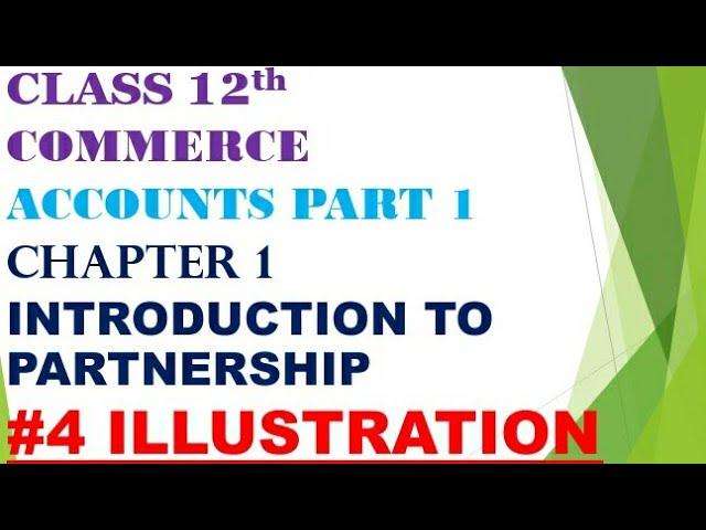 Class 12th commerce Accounts part 1 chapter 1 Introduction to partnership gseb textbook solution