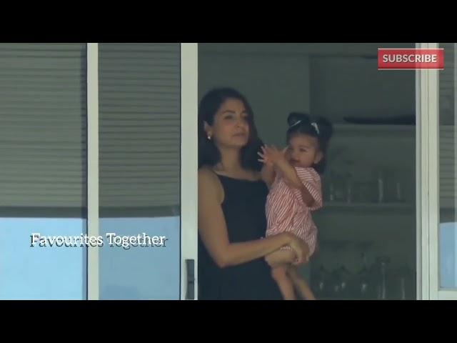 Virat Kohli And Anushka Sharma Daughter Vamika Cheering In stands  #viratkohli #anushkasharma