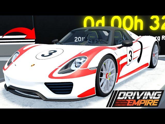 NEW LIMITED 918 SPYDER IN DRIVING EMPIRE!!! (THANK YOU VOLDEX I LOVE YOU!!!)