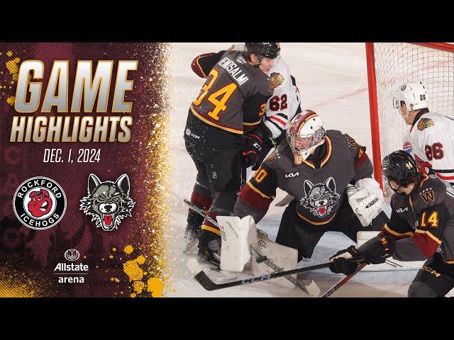 Rockford IceHogs at Chicago Wolves | Game Highlights | Dec.1 , 2024