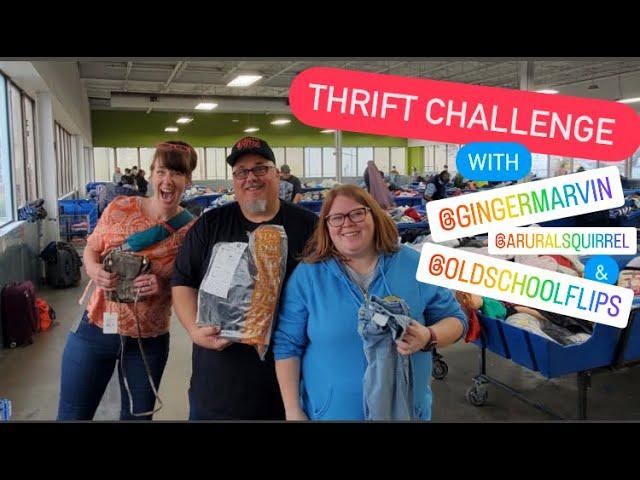 Three Way THRIFT CHALLENGE! Old School Flips, A Rural Squirrel & Ginger Marvin at the Denver Bins