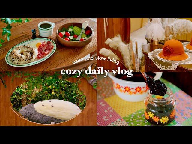 cozy & aesthetic vlog｜ Ghibli shop, easy cooking, snow day, 2025 Totoro calendar haul, etc