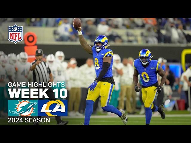 Miami Dolphins vs. Los Angeles Rams Game Highlights | NFL 2024 Season Week 10