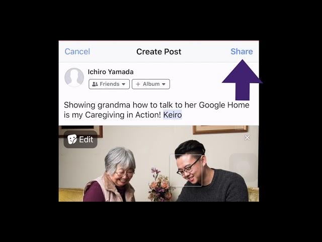 How to tag Keiro on your Caregiving in Action post