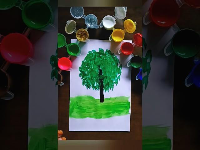 How to draw tree  drawing #satisfying #art #drawing #painting #shorts