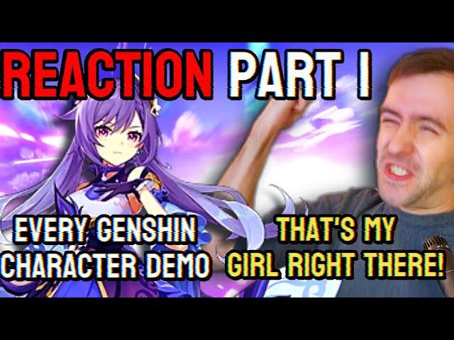 (1500 SUBS!!!!) NEW GENSHIN PLAYER REACTS TO CHARACTER DEMOS (Part 1)