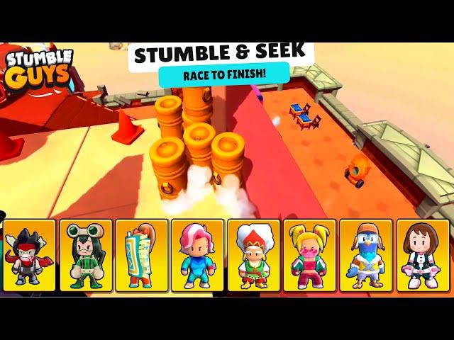 New Map STUMBLE & SEEK vs ALL NEW SKIN 0.76  Stumble Guys