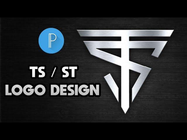 How to Make Monogram Logo Design on Pixellab  Android || Letter TS / ST Logo Design