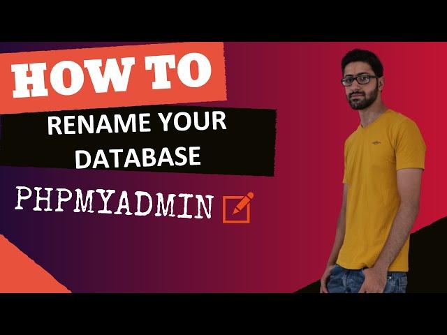 How to rename your database name in phpmyadmin