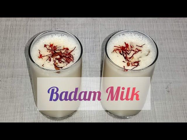 Badam Milk/Healthy and easy Badam Milk recipe in kannada by Manjula.