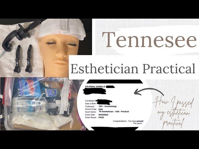 Tennessee Aesthetician State Board Practical 2022: How to pack for your practical in Memphis.