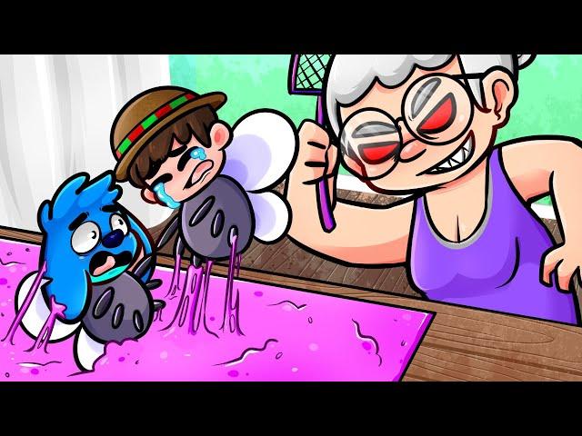 ¡LAS MOSCAS NO PUEDEN ESCAPAR DE LA ABUELA GRANNY!  MINECRAFT con FLEXVEGA